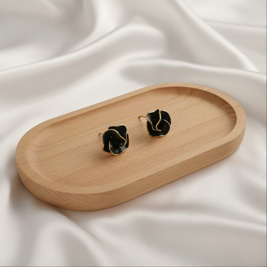 Midnight Rose Studs