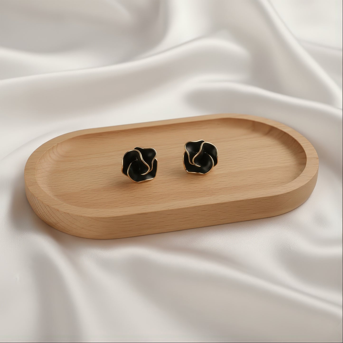 Midnight Rose Studs
