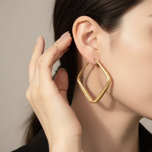 Matte Square Hoops