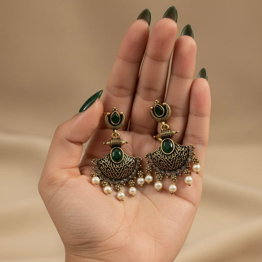 Apsara Jhumki (Dark Green)
