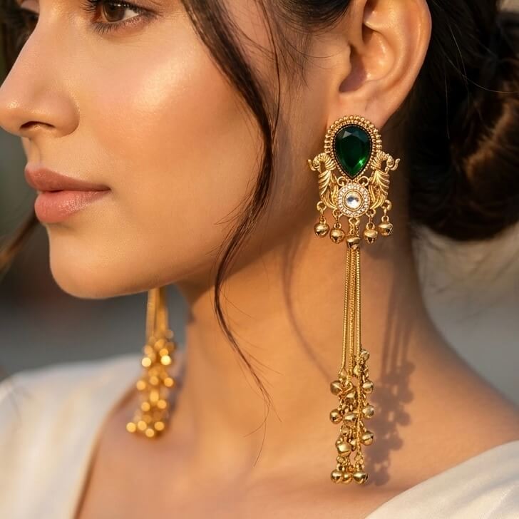 Kashmiri Drops (Emerald Green)