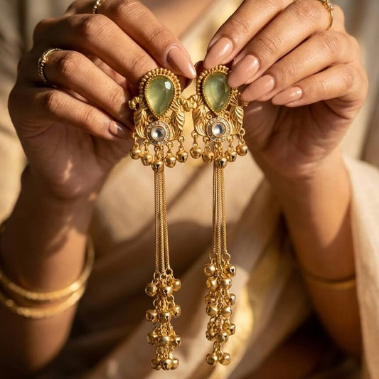 Kashmiri Drops (Mint Green)