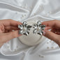 Silver Blossom Pearl Studs
