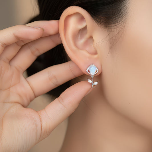 Moon Petal Studs