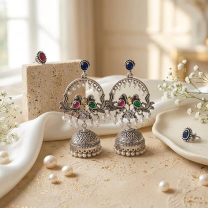 Chandbali Jhumka (Multicolor)