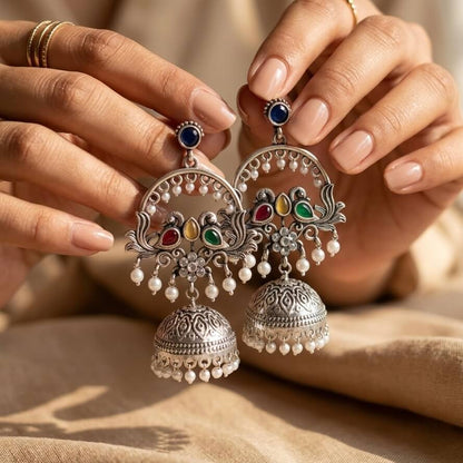 Chandbali Jhumka (Multicolor)
