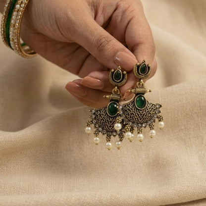 Apsara Jhumki (Dark Green)