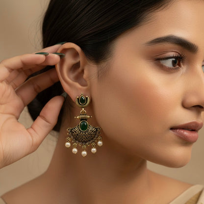 Apsara Jhumki (Dark Green)