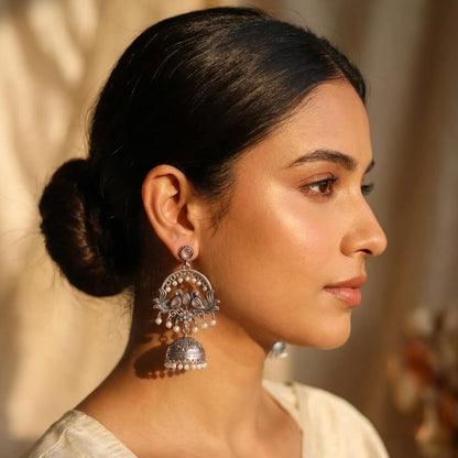 Chandbali Jhumka (Light Pink)