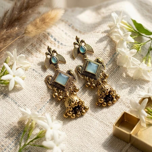 Peacock Charm (Light Blue)