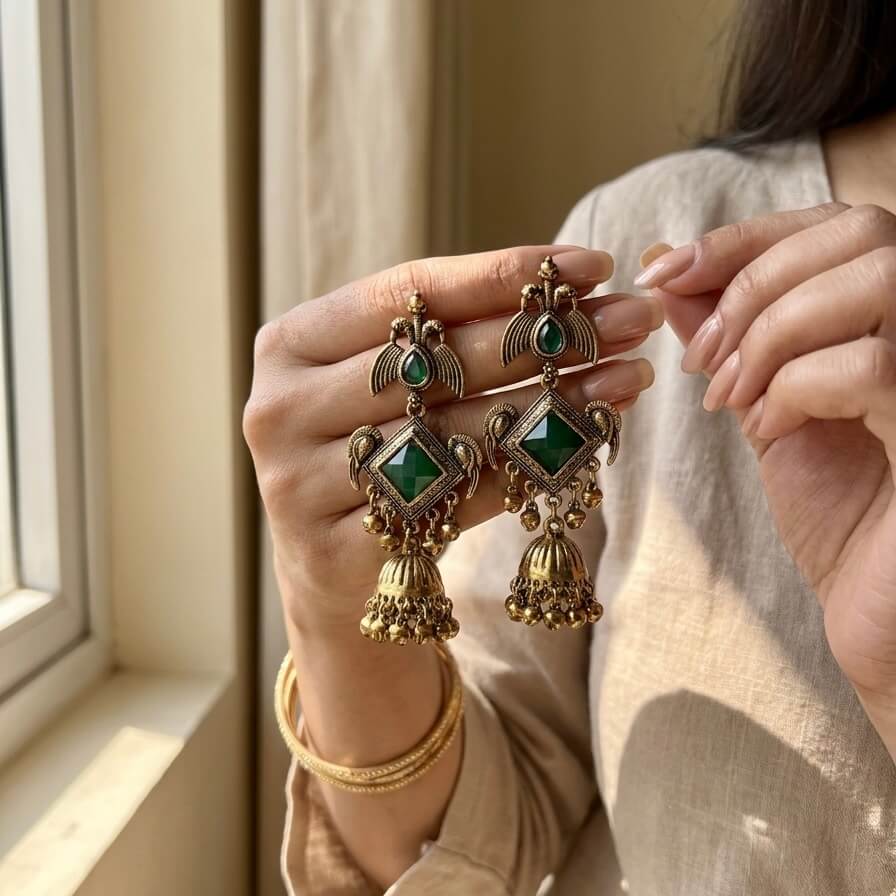 Peacock Charm (Green)