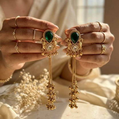 Kashmiri Drops (Emerald Green)