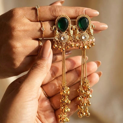 Kashmiri Drops (Emerald Green)