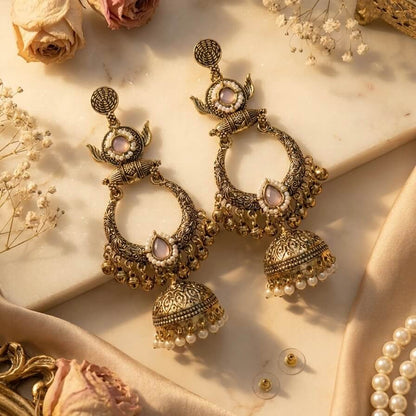 Rajasi Jhumkas (Pastel Pink)