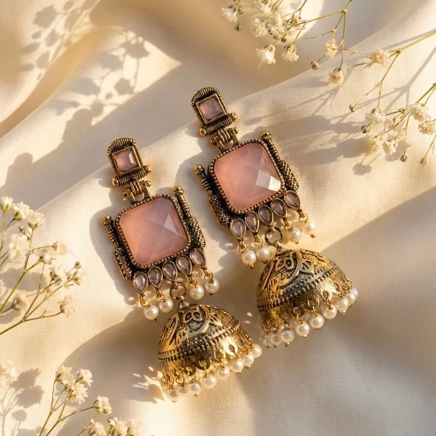 Pearl Bells Jhumkas