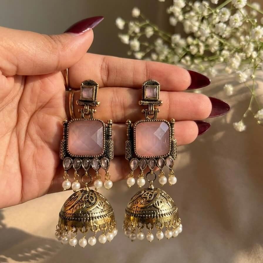 Pearl Bells Jhumkas