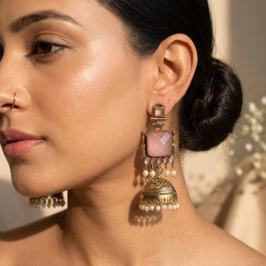 Pearl Bells Jhumkas