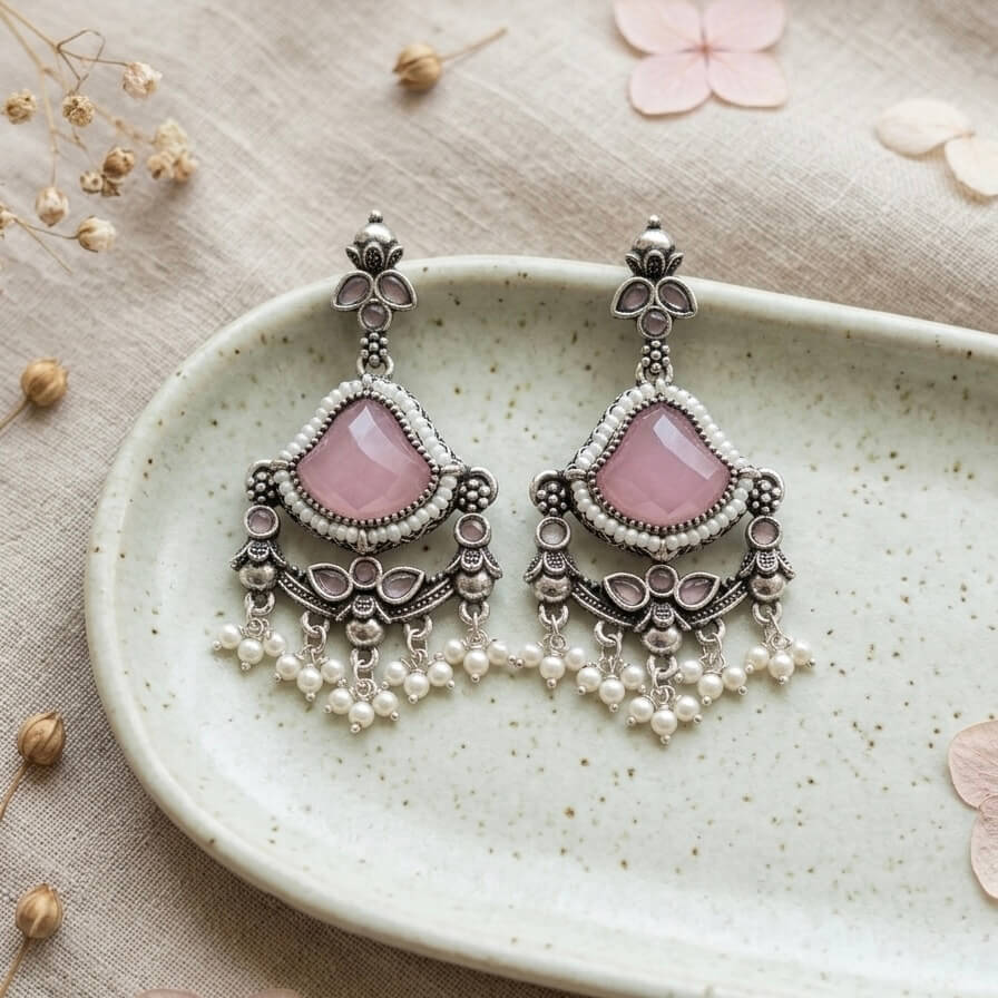 Elara Earrings (Pastel Pink)