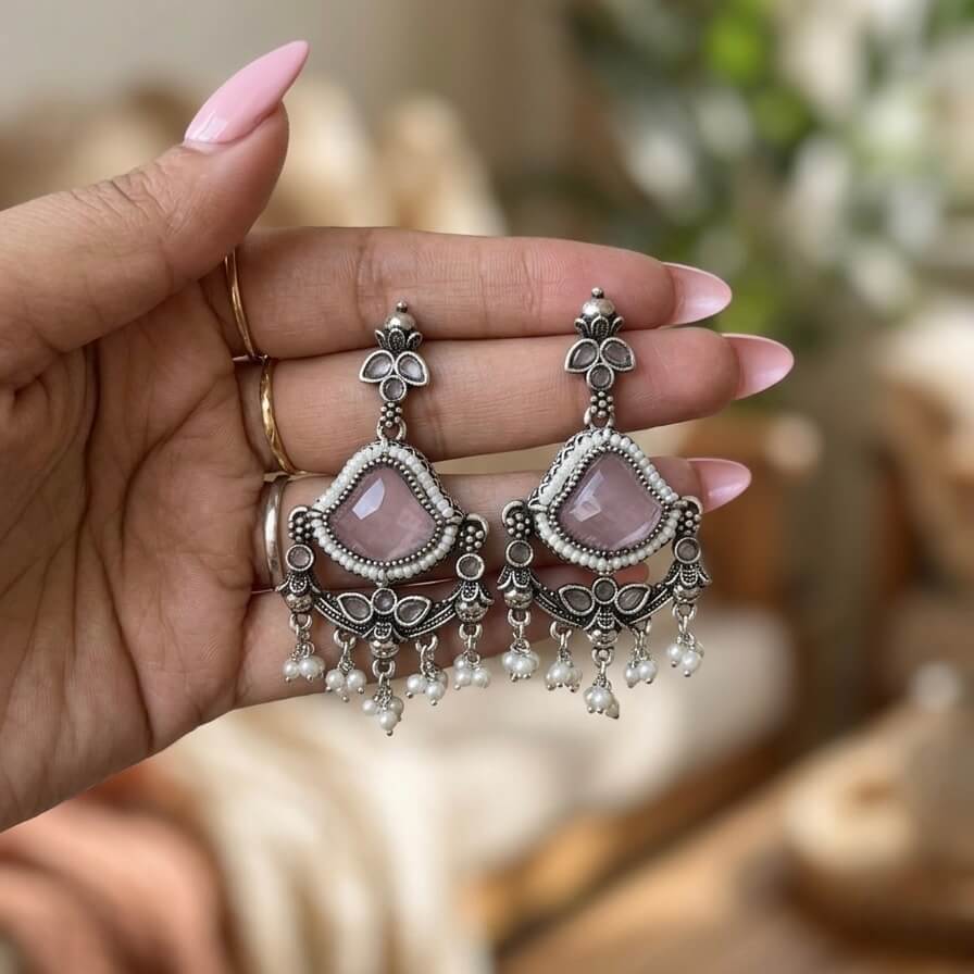 Elara Earrings (Pastel Pink)