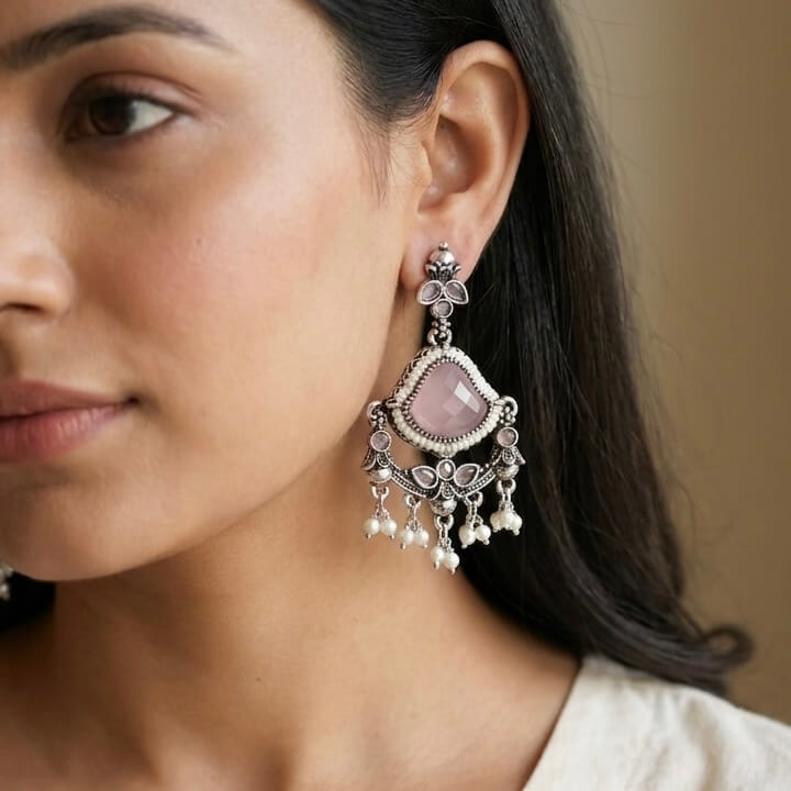 Elara Earrings (Pastel Pink)