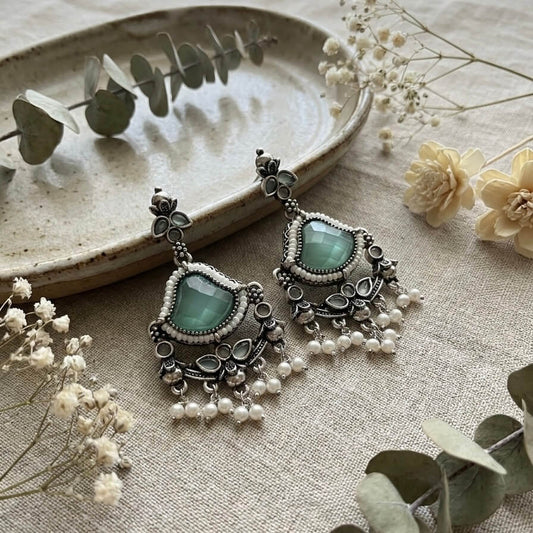 Elara Earrings (Pastel Green)