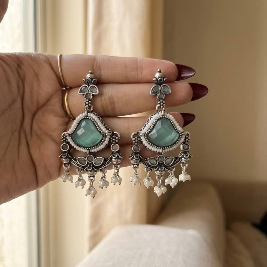 Elara Earrings (Pastel Green)