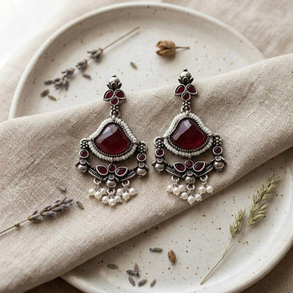 Elara Earrings (Deep Pink)