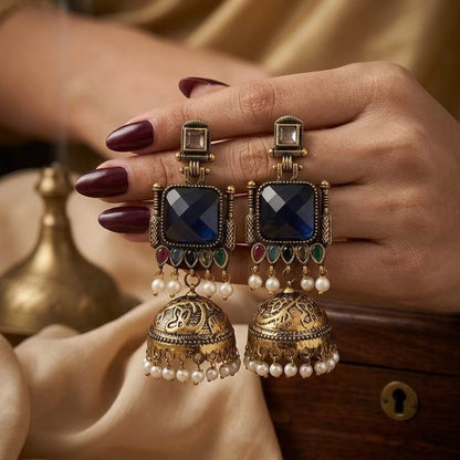 Pearl Bells Jhumka (Multicolor)