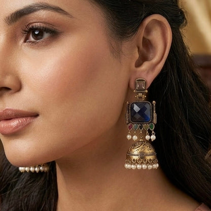 Pearl Bells Jhumka (Multicolor)