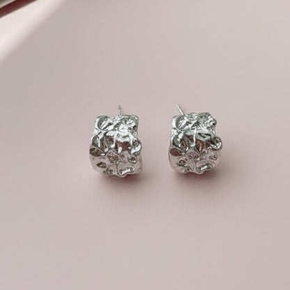 Crushed Silver Studs