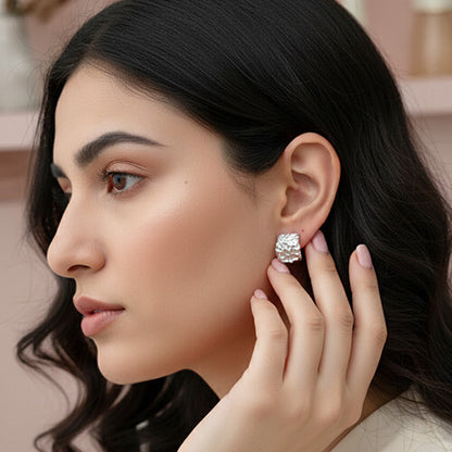 Crushed Silver Studs