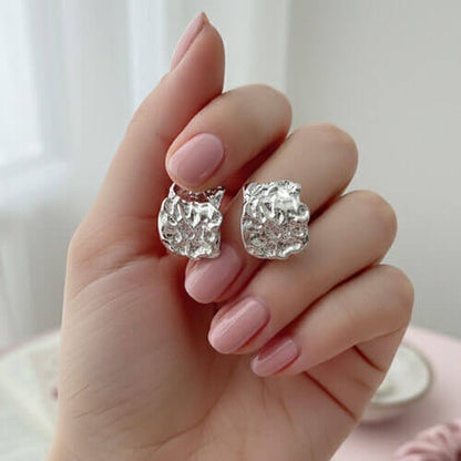 Crushed Silver Studs