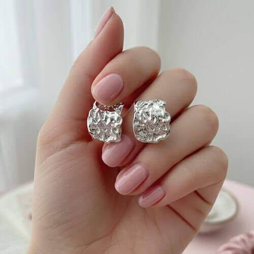 Crushed Silver Studs